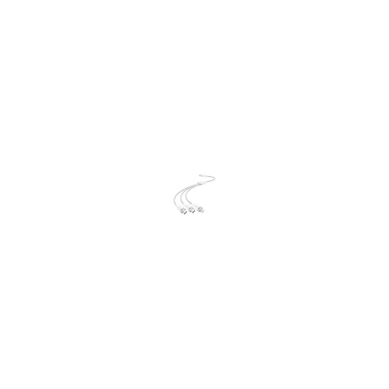 USB 2.0 A to 3in1 3A cable Vention CTPWG 1.5M (white)
